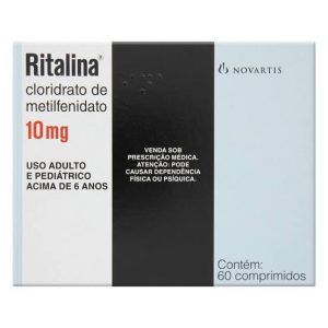 Ritalina 10mg Novartis Biociências 60 Comprimidos